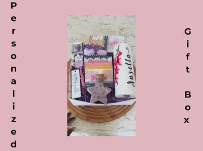 Self Care Package Purple Personalized Gift Box for Her Spa Pamper Best Friend Birthday  Tea Lover Shower Steamer Birth Flower Tumbler Set